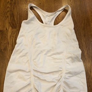 White/grey Athleta top